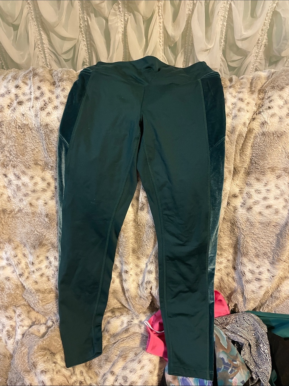 PINK Victoria's Secret Dark Green Kids Leggings